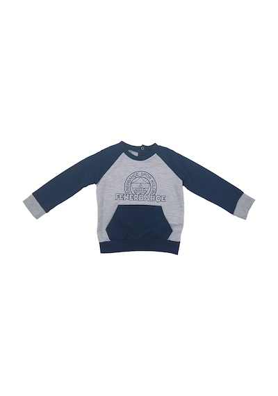 Fenerium Fenerbahçe Fb Logo Sarı-lacivert Bebek Sweat Hediyelik Ahşap Kutulu Gri