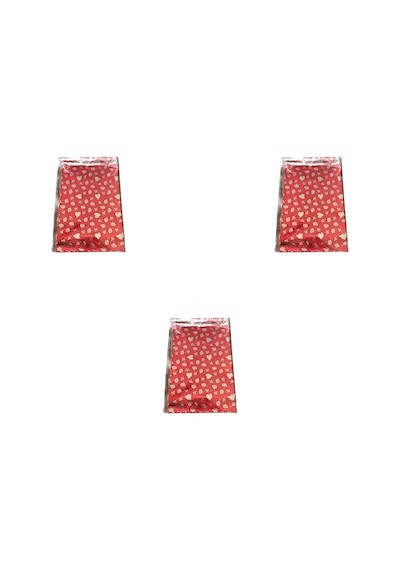 Omeyva Desenli Metalize Hediye Paketi Yapışkanlı Torba Poşet - 20x35 Cm. - 100 Adetlik 3 Paket Omeyva Desenli Metalize Hediye Paketi Yapışkanlı Torba Poşet - 20x35 Cm. - 100 Adetlik 3 Paket