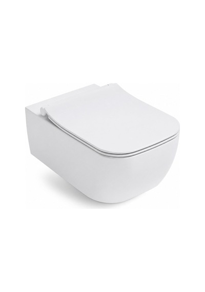 Isvea Sott Aqua Asma Klozet 54 Cm. - Duroplast Kapak Dahil, Beyaz 2 Parça Set Isv.36.01.03.07