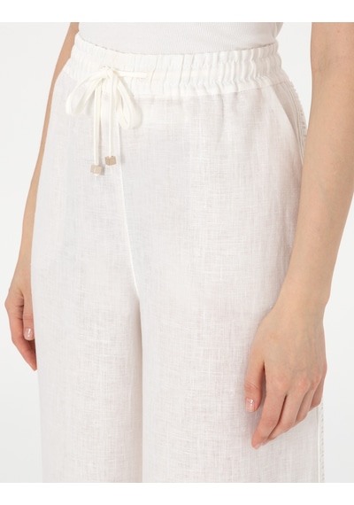 Pierre Cardin Kadın Beyaz Pantolon Kanvas-chino 50301229-vr013 Beyaz
