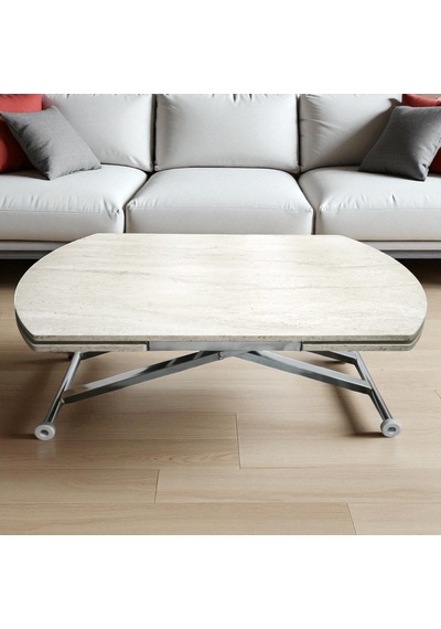 Oval Yan Baştan Açılır Akıllı Masa Üst Tabla Mdf Yüksekliği Ayarlanabilir Pratik Krom Kaplama Traverten Oval Yan Baştan Açılır Akıllı Masa Üst Tabla Mdf Yüksekliği Ayarlanabilir Pratik Krom Kaplama Traverten