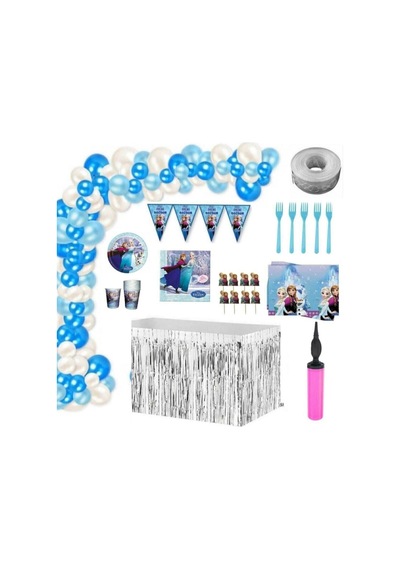 Karlar Ülkesi Frozen Elsa Lüks Doğum Günü Parti Seti 16 Kişilik Diğer