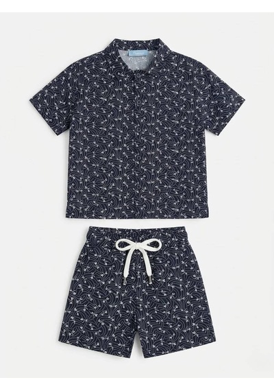 Baby Lory Kids Store Dokuma Gömlekli Takım Lacivert
