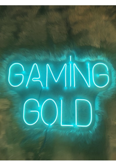 Gaming Gold Gamer Neon Led Tabela 70x50cm
