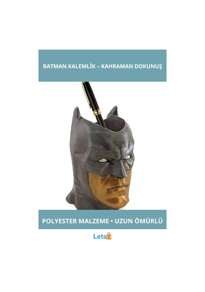 Batman Tasarımlı Dayanıklı Polyester Kalemlik Çok Renkli