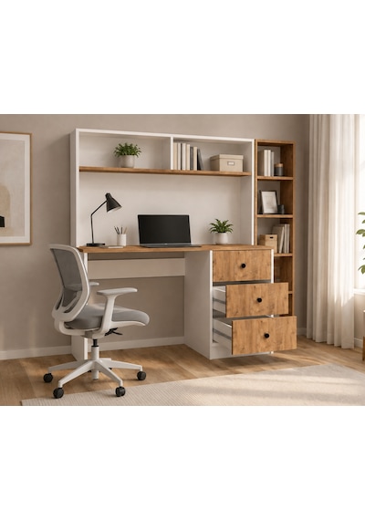 Ladin Çalışma Masası Bilgisayar Masası Ders Çalışma Masası Çalışma Ve Ofis Masası Atlantik Çam - Beyaz Ladin Çalışma Masası Bilgisayar Masası Ders Çalışma Masası Çalışma Ve Ofis Masası Atlantik Çam - Beyaz