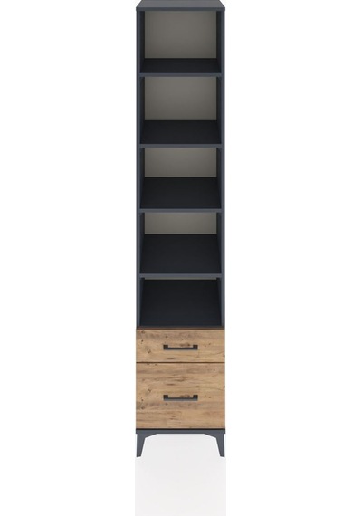 Hyperion Dolap 5 Raflı 2 Çekmeceli 44x44x221 Antrasit-çam Antrasit