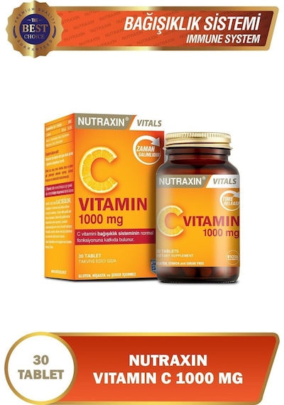 Nutraxin C Vitamini 1000 MG 30 Tablet
