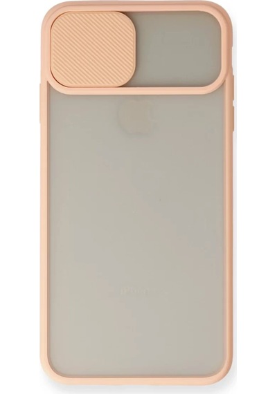 Newface Apple Apple iPhone Uyumlu  X Kılıf Palm Buzlu Kamera Sürgülü Silikon - Pembe