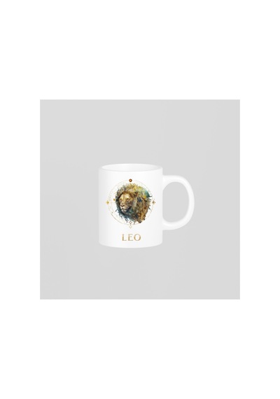 Aslan Burcu Leo Tasarım Seramik Kupa Beyaz - 823163535 Beyaz
