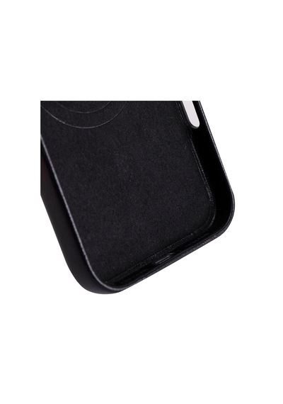 Bloomcase Premium Mono Obsidian Black Apple iPhone Uyumlu 17 Pro Max/ 18 Pro Max 6.9" Hakiki Deri Magsafe Kılıf Siyah