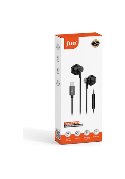 Juo Type-c Mikrofonlu Kablolu Kulak İçi Kulaklık Metal Dac Çip Destekli Enc Gürültü Engelleme Diğer