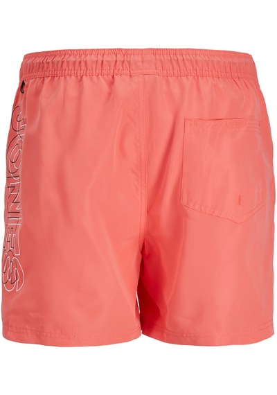 Jack & Jones Jpstfıjı Logo Erkek Hot Coral Deniz Şortu 12253118 Çok Renkli