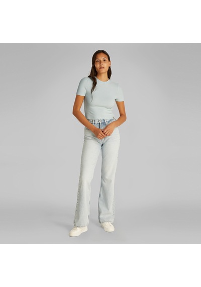Calvin Klein Fitted Kadın Mavi T-shirtdüzj20j225239