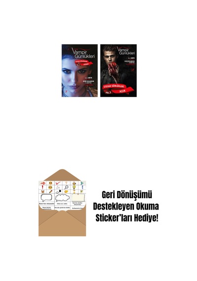 Vampir Günlükleri - Stefan Günlükleri Vol. 5 Sığınak + Vampir Günlükleri - Stefan Günlükleri Vol. 3 Açlık + Okuma Sticker'ları