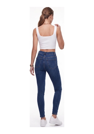CEMO Kadın Yüksek Bel Skinny Fit Jean Pantolon 26k6-c2660-bzm-42 Buz Mavisi
