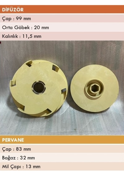 Mas Daf 3000 Serisi Dik Milli Pompa Fan Difüzör Takımı