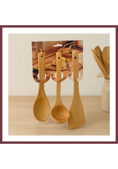 Storeşahin Bambu Ahşap Mutfak Servis Seti 3 Parça 27/27/32 Cm Shn0720