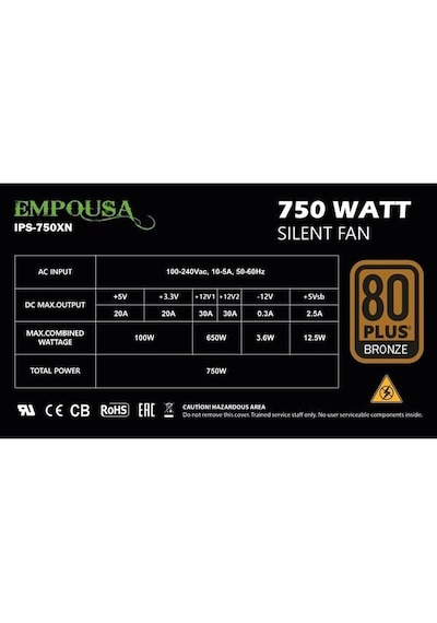 Inca 750w 80+ Bronze Empousa Ips-750xn Power Supply