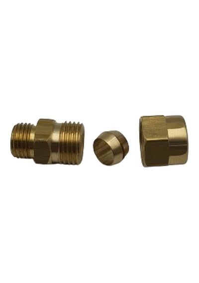 Sarı Pirinç Yüksüklü Rekor 1/4 - 10mm