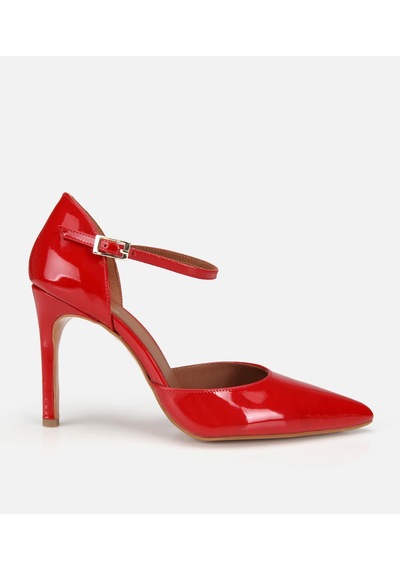Hotiç Kadın Rugan Deri Kırmızı Bilekten Bağlamalı Stiletto 01ayh321930a750 01ayh321930a750