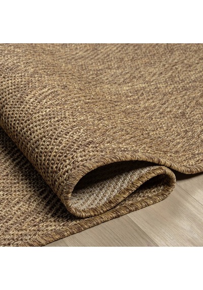 Düz Kahve Toprak Kılçık Desenli Halı - L665kabo