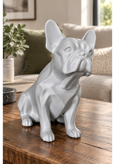Fransız Bulldog Figürlü Dekoratif Biblo - 19cm 58387805