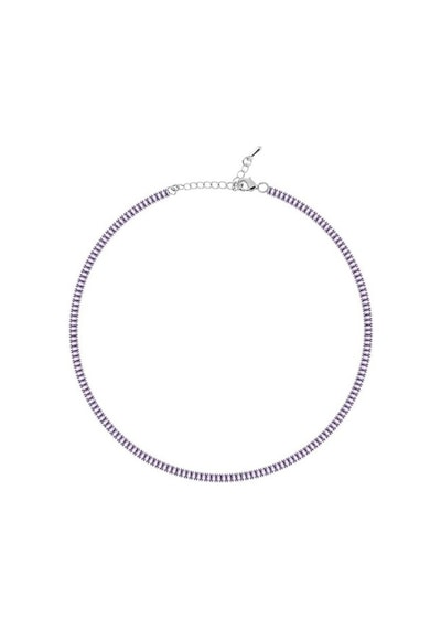Merano Design 4mm Mor Baget Choker Yeşil