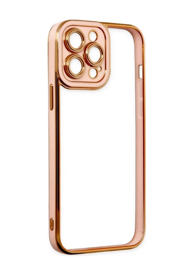 Cosmotex Newface Apple iPhone Uyumlu  13 Pro Kılıf Liva Lens Silikon - Rose