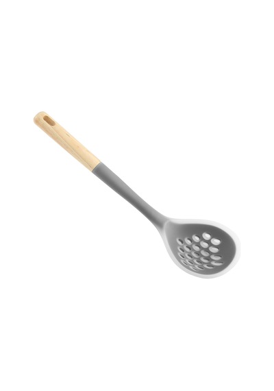 2 Adet Hometime Ahşap Saplı Silikon Kevgir Çok Renkli