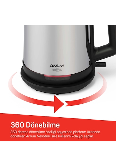 Arzum AR3158 Neosteel 1.8 L Çay Makinesi