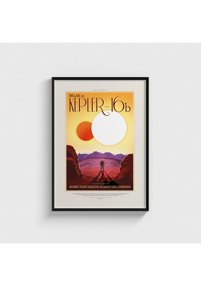 Nasa Relax On Kepler 16b Tablo Çerçeveli Poster Duvar Dekorasyonu Siyah Çerçeveli Tablo Siyah Çerçeveli Tablo Dn11d122sıyah