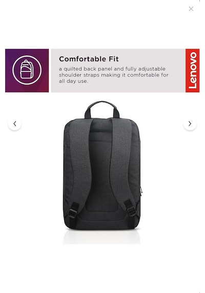 Lenovo 400 Kablosuz Mouse Gy50r91293 + Lenovo B210 4x40t84058 15.6" Laptop Sırt Çantası Gri Gri - Siyah
