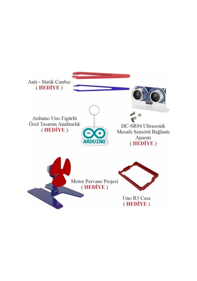 Arduino İle Uyumlu Öğreniyorum Seti - Uno R3 Ch340 Çip - 46 Çeşit 176 Parça - Robotik Kodlama Ve Elektronik Baş