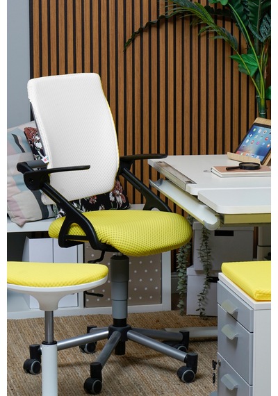 Creo Mobili Yükseklik Ve Sırt Ayarlı Vega Çalışma Sandalyesi, Ofis Ve Bilgisayar Koltuğu Beyaz/sarı Gri Creo Mobili Yükseklik Ve Sırt Ayarlı Vega Çalışma Sandalyesi, Ofis Ve Bilgisayar Koltuğu Beyaz/sarı Gri
