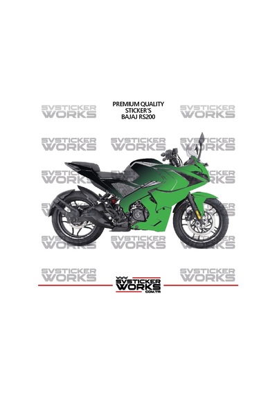 Bajaj Rs200 Kaplama Sticker Çift Renk Motor Kaplama Modeli Hazır Kit Yüksek Kalite 39139232