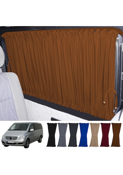 Pandami Mercedes Vito W639 5 Cam 2003-2014 Uyumlu Taba Raylı Oto Perde Takımı