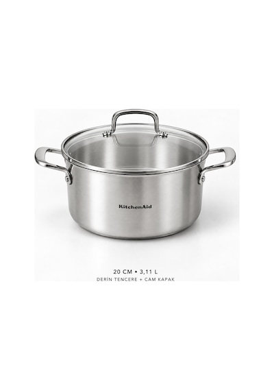Kitchenaid 7 Parça Çelik Tencere Seti