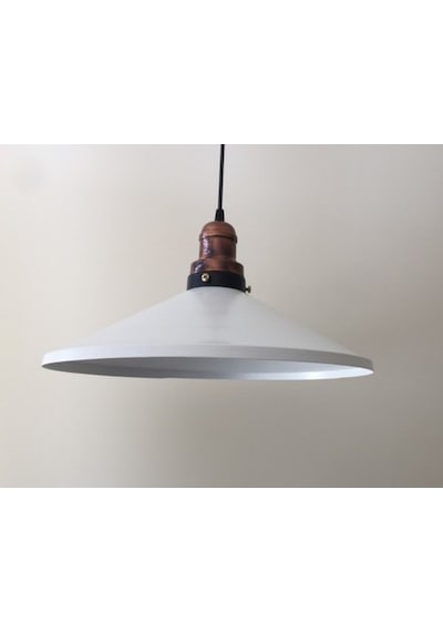 Mylight Retro Mat Beyaz Metal Sarkıt Avize Rustik Tekli