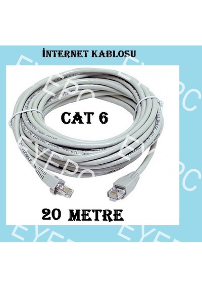 EYEPC Hazır Internet Kablosu 20 M Cat6 Cat 6 Ket Ethernet