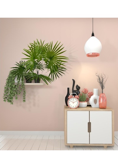 Yapay Çiçek Yelpaze Palmiye 8 Yapraklı Demet 50x40Cm Salon Çiçeğ