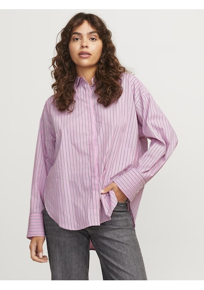 Jack & Jones Kadın Sırt Dekolteli Çizgili Gömlek - Magna Moonlite Mauve Çok Renkli