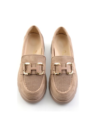 Bambi Vizon Kadın Loafer Ayakkabı K01536104772 Vizon