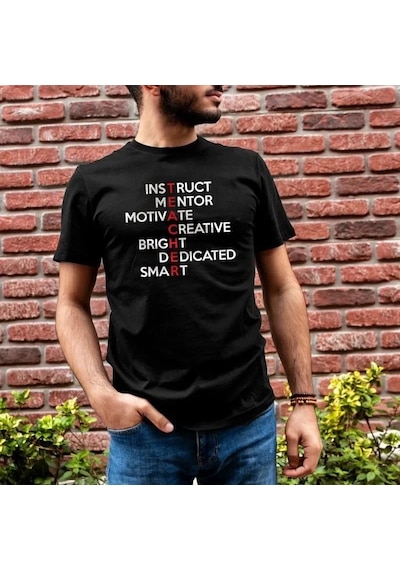 Modi Unisex Bisiklet Yaka Baskılı Oversize T-shirt - Siyah - Mymg180633