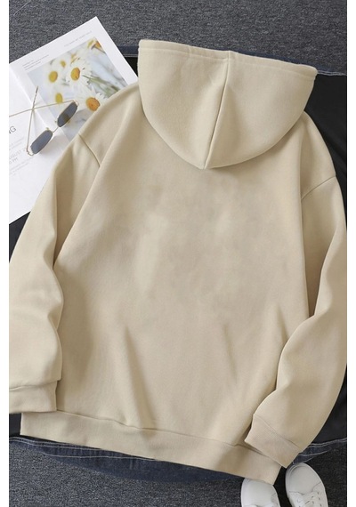 Uyguntarz Siyah Saturn Sweatshirt Bej