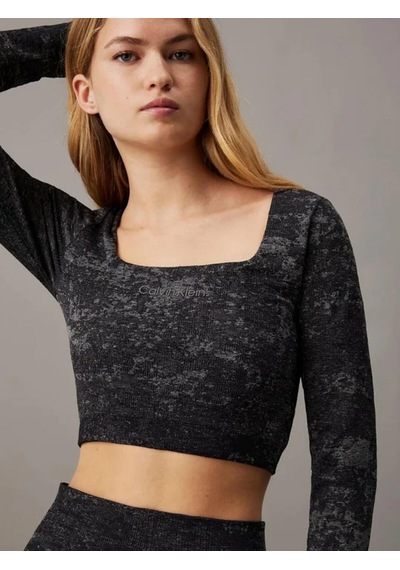 Calvin Klein Wo - L/s T-shırt, Bae Siyah Kadın T-shirt