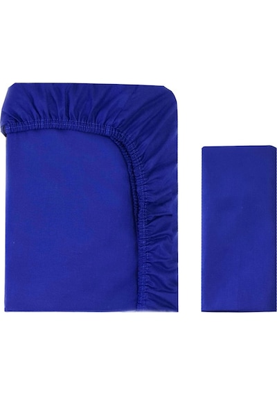 80X130 Lastikli Ranforce Bebek Çarşaf Takımı - Lacivert