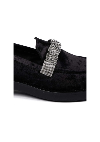 Bestello Taşlı Termoplastik Loafer 281-9038 Kadın Ayakkabı Siyah