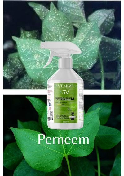 3v Perneem %100 Organik Böcek Kovucu Beyaz Sinek, Trips, Unlu & Yeşil Bit Neem Yağı Tüm Haşereler 1