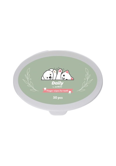 M-pets Daily Kedi Ve Köpek Diş Temizliği İçin Parmak Pedi 50'li